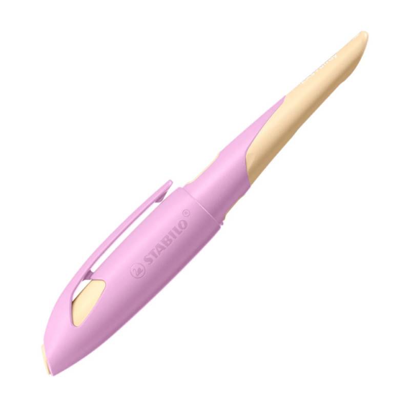STABILO ergonomischer Schulfüller EASYbirdy pastell, Händigkeit rechtshändig, Federbreite Feder A (Anfängerfeder), STABILO Farben soft pink/apricot von STABILO