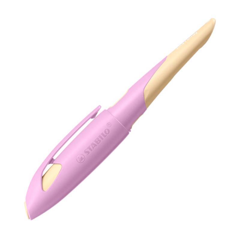 STABILO ergonomischer Schulfüller EASYbirdy pastell, Händigkeit rechtshändig, Federbreite Feder A (Anfängerfeder), STABILO Farben soft pink/apricot von STABILO