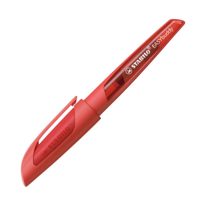 STABILO ergonomischer Schulfüller EASYbuddy, Federbreite Feder A (Anfängerfeder), STABILO Farben koralle/rot von STABILO
