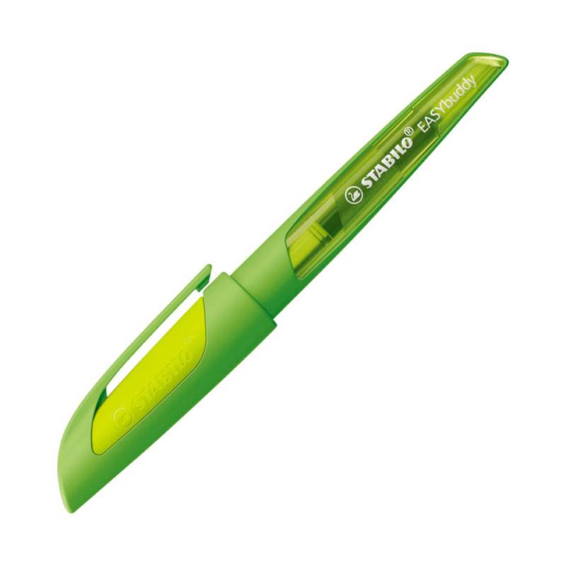 STABILO ergonomischer Schulfüller EASYbuddy, Federbreite Feder L (Linkshänderfeder), STABILO Farben limette/grün von STABILO