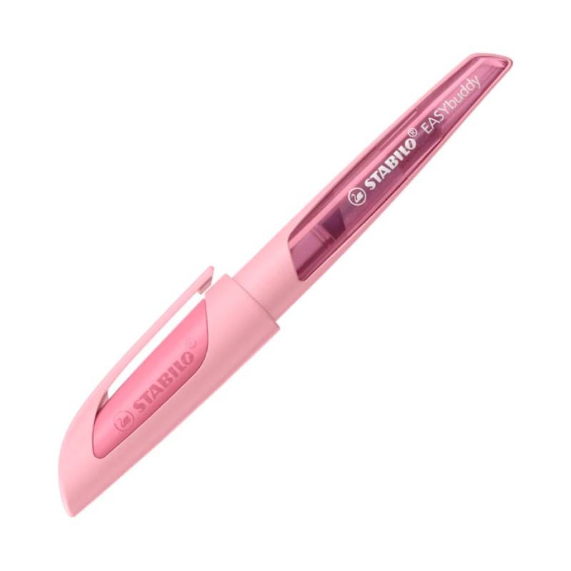 STABILO ergonomischer Schulfüller EASYbuddy pastell, Federbreite Feder L (Linkshänderfeder), STABILO Farben rosiges Rouge von STABILO