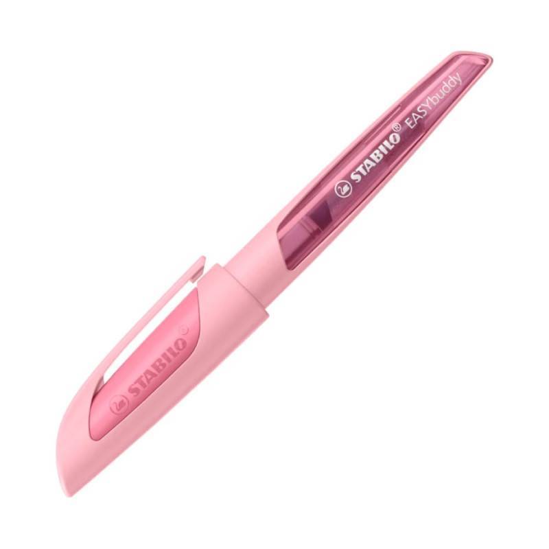 STABILO ergonomischer Schulfüller EASYbuddy pastell, Federbreite Feder L (Linkshänderfeder), STABILO Farben rosiges Rouge von STABILO