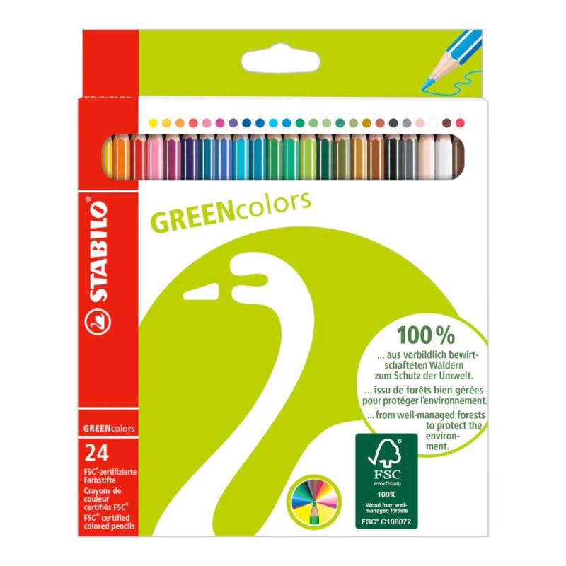 STABILO umweltfreundliche Buntstifte GREENcolors, Sets 24er Set STABILO umweltfreundliche Buntstifte GREENcolors, Sets 24er Set von STABILO