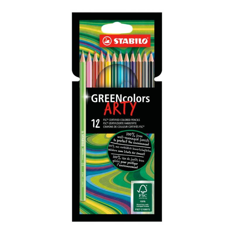 STABILO umweltfreundliche Buntstifte GREENcolors ARTY, Sets 12er Set STABILO umweltfreundliche Buntstifte GREENcolors ARTY, Sets 12er Set von STABILO