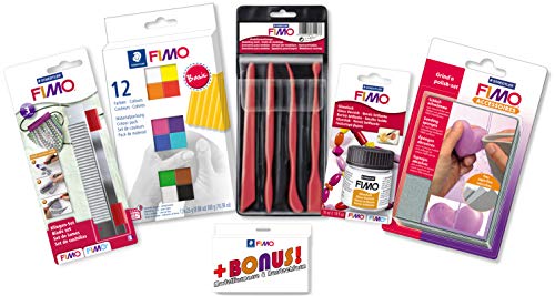 STAEDTLER FIMO Profi Bastelset mit 12er Materialpackung, Cutter, Werkzeuge, Glanzlack und Schleifschw?mme inkl. Bonus STAEDTLER FIMO Profi Bastelset mit 12er Materialpackung, Cutter, Werkzeuge, Glanzlack und Schleifschw?mme inkl. Bonus von STAEDTLER