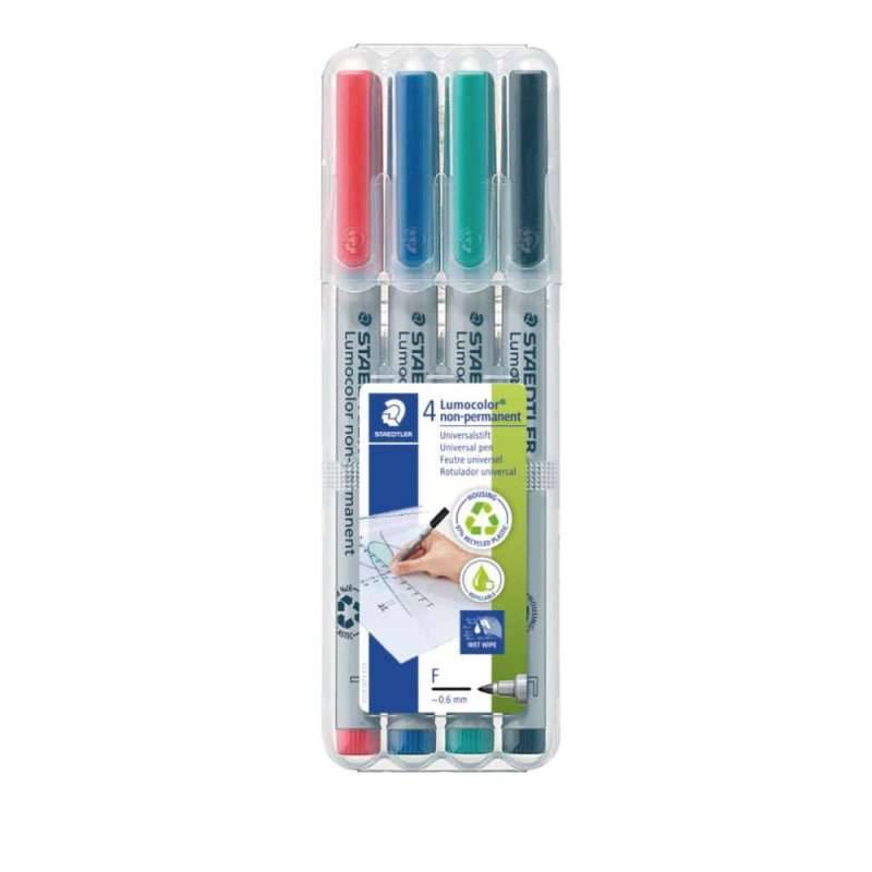 STAEDTLER Lumocolor Folienschreiber, Sets 4er Set, Ausführung abwischbar, Strichstärke 0,6 mm von STAEDTLER