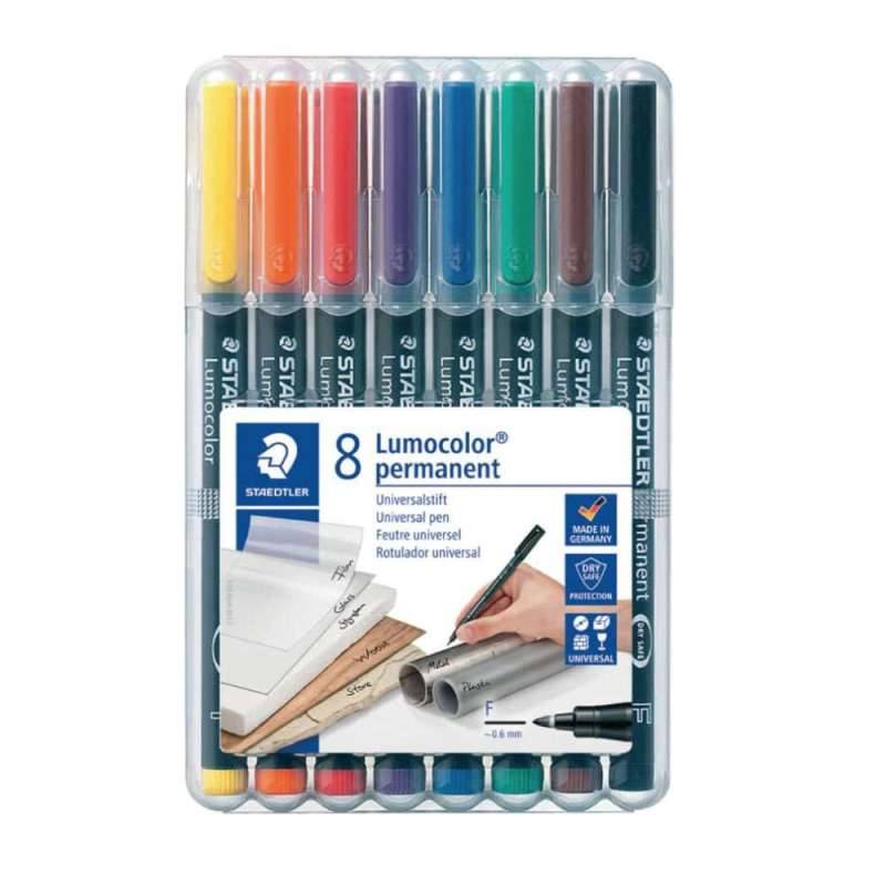STAEDTLER Lumocolor Folienschreiber, Sets 8er Set, Ausführung permanent, Strichstärke 0,6 mm von STAEDTLER