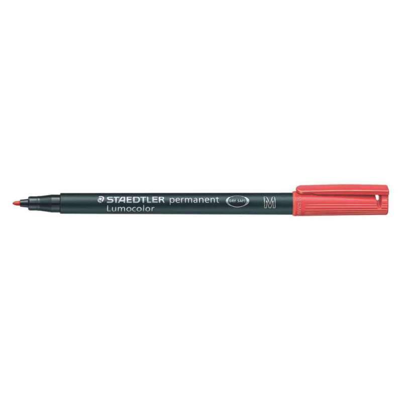 STAEDTLER Lumocolor Folienschreiber, Sets Einzeln, Ausführung permanent, Strichstärke 1,0 mm, Farbe rot von STAEDTLER