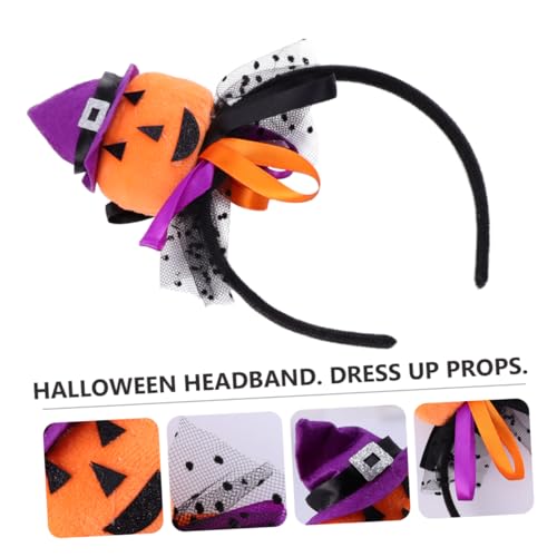 STAHAD 2 Stück Halloween Haarreifen Kürbis und Spinnennetz Witziger Kopfschmuck für Erwachsene und Mädchen Dekorativer Hexenhut für Halloween Party Fasching und Festival von STAHAD