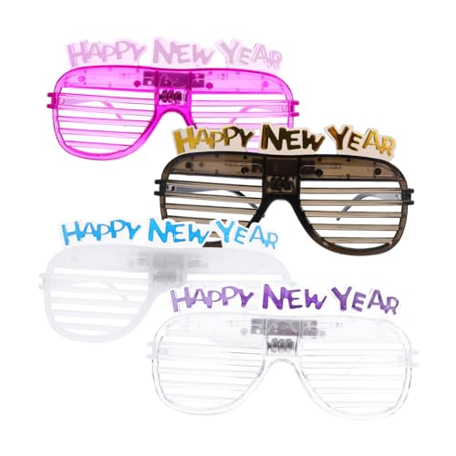 STAHAD 4 Stück LED Partybrille Year Gläser Teilig Leuchtend Lustige Brille für Silvester Nachtveranstaltungen Zubehör Zufällige Farbe STAHAD 4 Stück LED Partybrille Year Gläser Teilig Leuchtend Lustige Brille für Silvester Nachtveranstaltungen Zubehör Zufällige Farbe von STAHAD