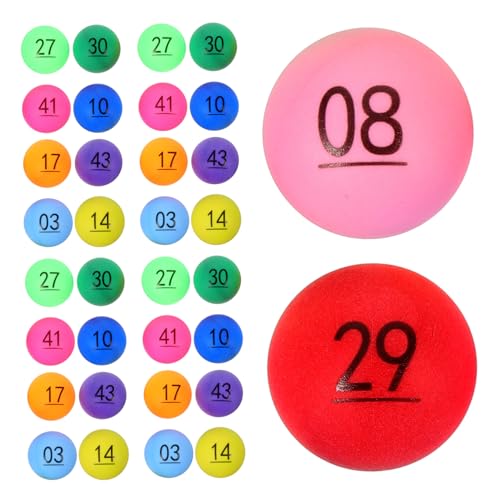 STAHAD 50 Stück Digitale Zweifarbige Kugel Partybälle Kunststoffbälle Aktivitäts Partybälle Calling Bälle Kunststoffball Requisiten Unterhaltungsbälle Farbige Picking Bälle von STAHAD
