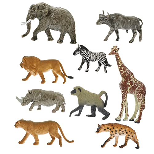 STAHAD 9 Stück Afrikanische Tiermodelle Hund Tierfiguren Cartoon Figuren Giraffe Für Kleinkinder Wildtiere Spielzeug Für Kinder Heimdekoration Tiermodelle Für Kinder Löwenbild von STAHAD