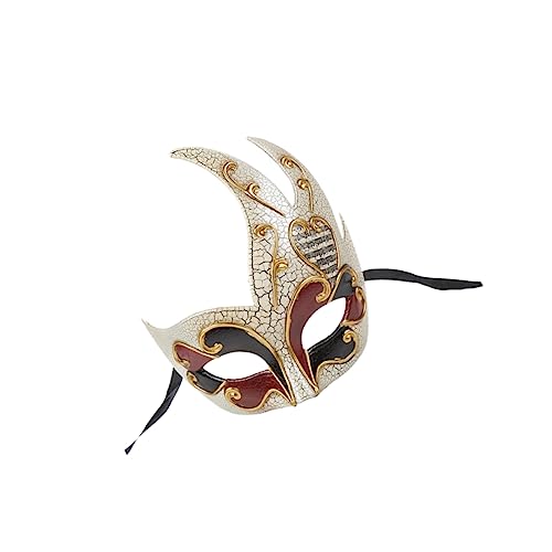 STAHAD Lila Maske Masquerade Mask Cosplay Maske Kristall Masquerade Mask Venezianisch Karneval Masken Venezianische Kostüme Herren Rot Maskerade Masken Venezianisch Flammenform Herren von STAHAD