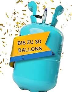 Brogaz Ballongas [für 30 Luftballons]– Helium Balloon Gas für bis zu [30 Luftballons] – Ballongas - Helium Gasflasche klein inkl. STAHLMANN ® Informationsblatt von STAHLMANN