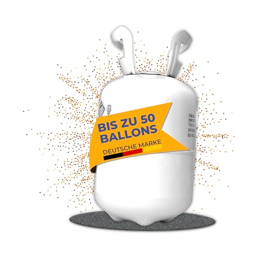 Magnum Ballongas [für 50 Luftballons]– Helium Balloon Gas für bis zu [50 Luftballons] – Ballongas - Helium Gasflasche klein inklusive STAHLMANN Informationsblatt von STAHLMANN