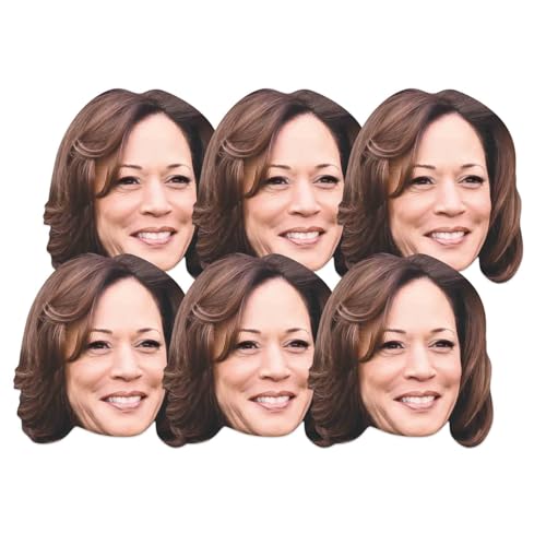 STAR CUTOUTS Kamala Harris Pappmasken, Einzelmaske, Partyspaß und Gesprächsthema, 6 Stück STAR CUTOUTS Kamala Harris Pappmasken, Einzelmaske, Partyspaß und Gesprächsthema, 6 Stück von STAR CUTOUTS