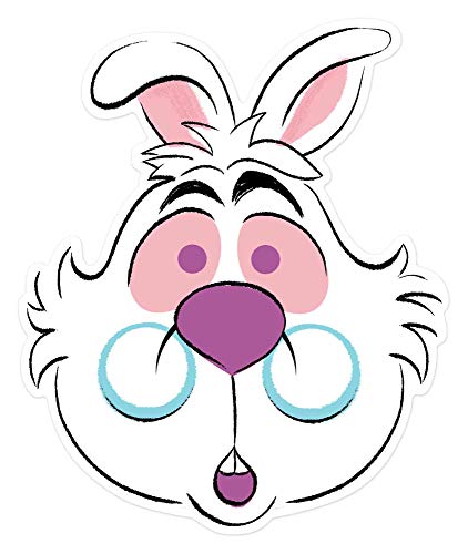 Star Cutouts Ltd Weiße Kaninchen-Gesichtsmaske – Alice im Wunderland Einzelgesichtsmaske für Geburtstage, Fans und Partys, mehrfarbig SM375 Star Cutouts Ltd Weiße Kaninchen-Gesichtsmaske – Alice im Wunderland Einzelgesichtsmaske für Geburtstage, Fans und Partys, mehrfarbig SM375 von STAR CUTOUTS