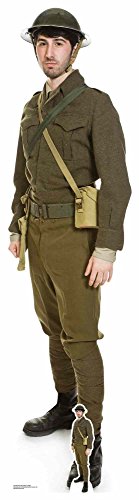 Star Einbauöffnungen SC1177 British ersten Weltkrieges Soldat aus Pappe in Lebensgröße, Multi Farbe Star Einbauöffnungen SC1177 British ersten Weltkrieges Soldat aus Pappe in Lebensgröße, Multi Farbe von STAR CUTOUTS