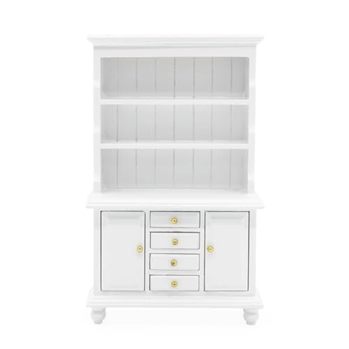 1/12 Miniatur Küchenschrank Buffetschrank Puppenhaus Küchenmöbel Zubehör, Weiß 1/12 Miniatur Küchenschrank Buffetschrank Puppenhaus Küchenmöbel Zubehör, Weiß von STARTONYOU