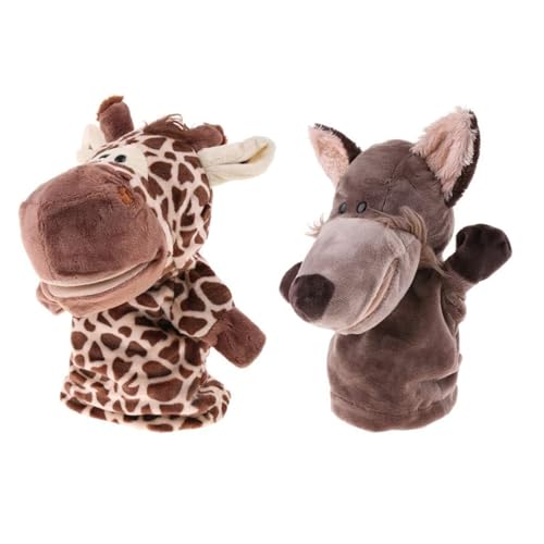 2 Stück Handpuppen Tierhandpuppen für Kinder Plüschtiere Erzählen Geschichte, Unterrichten, im Vorschulalter und als Geburtstagsgeschenk, Rollenspiel, Wolf Handpuppe + Giraffe Handpuppe 2 Stück Handpuppen Tierhandpuppen für Kinder Plüschtiere Erzählen Geschichte, Unterrichten, im Vorschulalter und als Geburtstagsgeschenk, Rollenspiel, Wolf Handpuppe + Giraffe Handpuppe von STARTONYOU