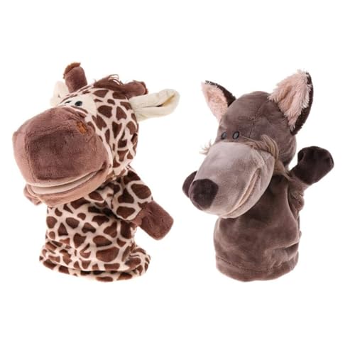 2 Stück Handpuppen Tierhandpuppen für Kinder Plüschtiere Erzählen Geschichte, Unterrichten, im Vorschulalter und als Geburtstagsgeschenk, Rollenspiel, Wolf Handpuppe + Giraffe Handpuppe 2 Stück Handpuppen Tierhandpuppen für Kinder Plüschtiere Erzählen Geschichte, Unterrichten, im Vorschulalter und als Geburtstagsgeschenk, Rollenspiel, Wolf Handpuppe + Giraffe Handpuppe von STARTONYOU