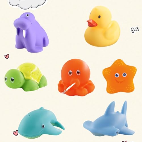 Baby Badespielzeug,7 Stück Wasserspielzeug Kinder,Badewannenspielzeug Schildkröten,Badespielzeug,Badewanne Pool Spielzeug,Badewannenspielzeug zum Kinderbaden Geeignet Baby Badespielzeug,7 Stück Wasserspielzeug Kinder,Badewannenspielzeug Schildkröten,Badespielzeug,Badewanne Pool Spielzeug,Badewannenspielzeug zum Kinderbaden Geeignet von STARTONYOU