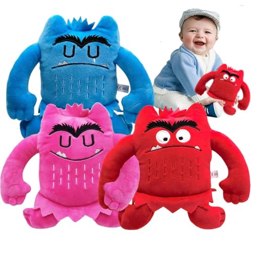 Colourful Monster Plush Toy, 3 Monster of Feelings, Colour Monster Figures, Plush Toy, Educational Game for Emotional Learning for Children, Children's Decoration for Children, Girls and boy Colourful Monster Plush Toy, 3 Monster of Feelings, Colour Monster Figures, Plush Toy, Educational Game for Emotional Learning for Children, Children's Decoration for Children, Girls and boy von STARTONYOU