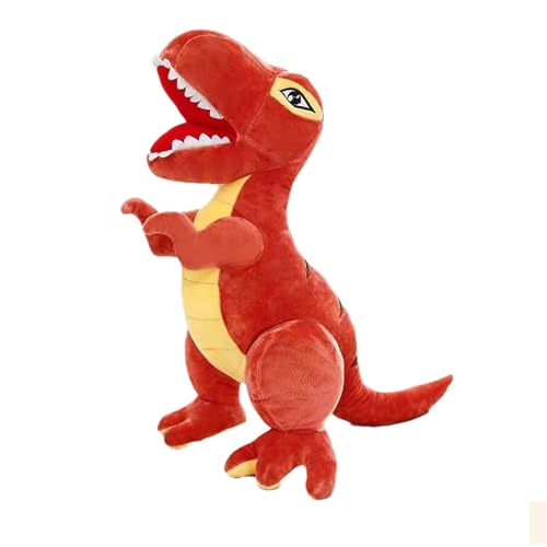 Dino Kuscheltier,Plüschtier Dinosaurier Dino Stofftier Plüsch Tyrannosaurus Rex Stofftierpuppe Dinosaurier Kuscheltier Geschenk für Baby,Kinder,Erwachsene (Rot, 35CM) von STARTONYOU