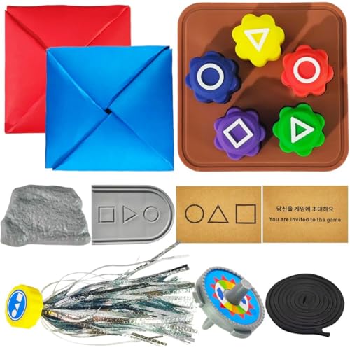 Gonggi Korean Game Set, Spaßige Traditionelle Koreanische Spiele Wie Jebi Chagi, Gong-gi Und DDAKJI, Perfekt Für Familienreisen, Geschicklichkeitsentwicklung Und Valentinstagsgeschenke (Set) von STARTONYOU