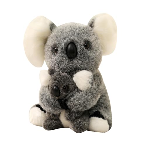 Niedlich Plüschspielzeug Koala mit Baby Plüschtier Kuscheltier Stofftier Koala Bär Plüschpuppe Geburtstagsgeschenk für Baby Kinder Mädchen（28cm） von STARTONYOU