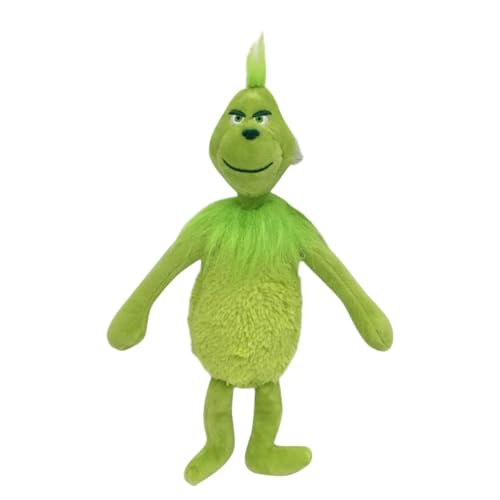 Plüschtier Grinch Weihnachten Hunde Plüsch Puppe Stuffed Toy Wurfkissen Stofftier Geschenke für Kinder Mädchen Jungen (Grinch) von STARTONYOU