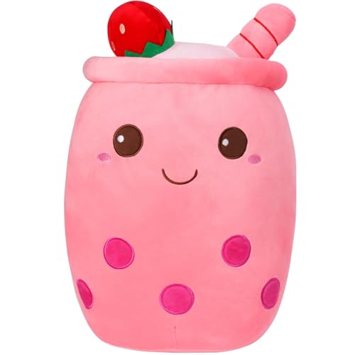 STARTONYOU Bubble Tea Kuscheltier 50cm, Kawaii Plüschtier, Kissen Süße Plüschtiere für Mädchen und Jungen, PlüSch Spielzeug für Kinder Erwachsene (Rosa) von STARTONYOU