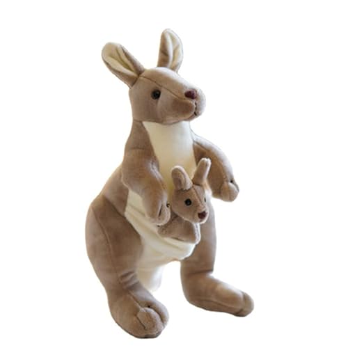 STARTONYOU Känguru Plüschtier Plüschtiere, Süßes Kuscheltier Mutter und Kind Känguru, Flauschiges Stofftier Känguru zum Kuscheln, Spielen und Schlafen (28cm) von STARTONYOU