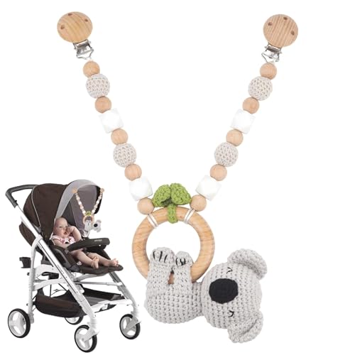 STARTONYOU Kinderwagenkette Holz Baby Kinderwagenspielzeug Mädchen Junge Kinderwagen Kette aus Holz und Silikon STARTONYOU Kinderwagenkette Holz Baby Kinderwagenspielzeug Mädchen Junge Kinderwagen Kette aus Holz und Silikon von STARTONYOU