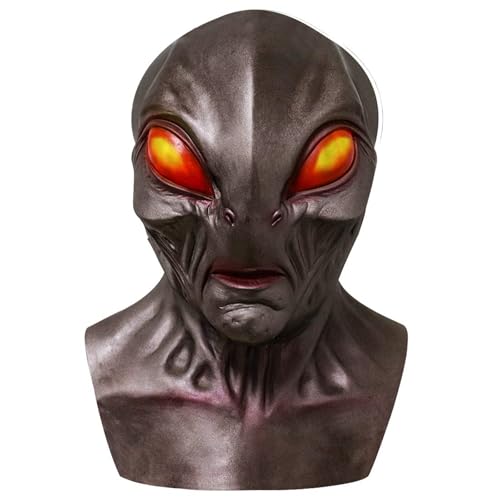 STARTONYOU Mars Alien Maske Gruseliges realistisches Gesicht Alien Maske Horror Neuheit Monster Helm Halloween Cosplay Kostüm Requisiten STARTONYOU Mars Alien Maske Gruseliges realistisches Gesicht Alien Maske Horror Neuheit Monster Helm Halloween Cosplay Kostüm Requisiten von STARTONYOU