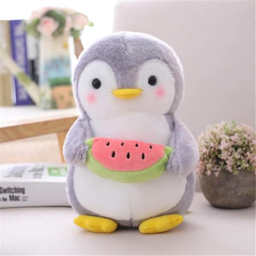 STARTONYOU Pinguin Stofftier Plüschtier, Pinguin Kuscheltier Tier Kissen Geschenk Für Kinder/Erwachsene (Pinguin mit Wassermelone,25 cm) von STARTONYOU