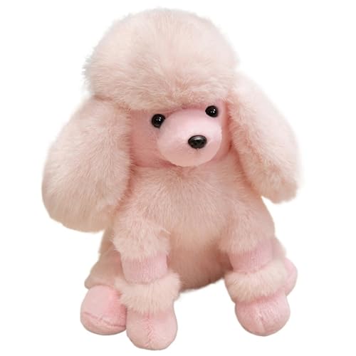 STARTONYOU Pudel Plüschtier, Kuschelweicher Hund Kuscheltier Realistisches Welpen Plüschtier Für Kinder Jungen Oster Geburtstagsgeschenke(Pink,35cm) von STARTONYOU