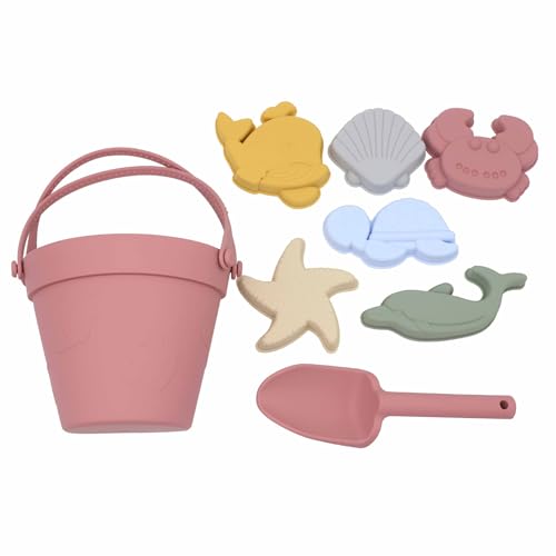 STARTONYOU Sandspielzeug Set für Kinder, 8 Stück Strandset Sandspielzeug, 8-in-1 Weich Silikon Sand Spielzeug Set mit Eimer, Spaten, Tierformen, Muschel, Seestern, für Strand Sandkasten-Weinrot STARTONYOU Sandspielzeug Set für Kinder, 8 Stück Strandset Sandspielzeug, 8-in-1 Weich Silikon Sand Spielzeug Set mit Eimer, Spaten, Tierformen, Muschel, Seestern, für Strand Sandkasten-Weinrot von STARTONYOU