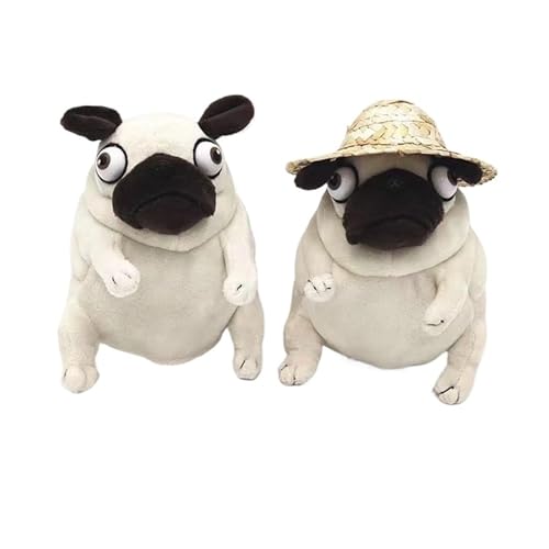 Süßes Mops Plüschtier Weiches Knuddeliges Stofftier für Kinder Hundefreunde und Einzigartiges Geschenk für Mops Liebhaber und Geburtstage(2pcs) von STARTONYOU