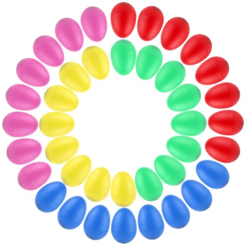 STARVAST Eier Maracas Eier Shaker Set, Musikinstrument Egg Shaker, Schütteleier für Musikalische Früherziehung Party Klassenzimmerzubehör Musikinstrument für Spielgeräte(40 Stück) von STARVAST