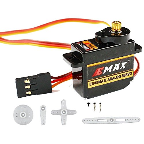 EMAX ES08MA II 12g Mini Metal Gear Analog Servo für RC Robotik Flugzeug Wing Auto Fernbedienung Fahrzeuge (1 Stück) von STASRC