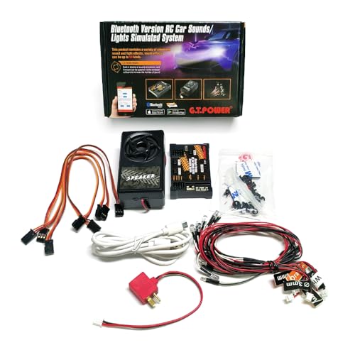 GT Power Bluetooth-Version RC Auto Sounds/Lichter Simuliertes System für Drifting Auto RV Klettern Fahrzeug von STASRC