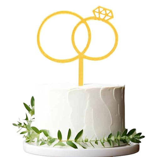 Spiegelnde goldene Acryl-Diamantringe, perfekt für Hochzeiten, Verlobungen, Jubiläen oder Valentinstagspartys Spiegelnde goldene Acryl-Diamantringe, perfekt für Hochzeiten, Verlobungen, Jubiläen oder Valentinstagspartys von STATWTHMA