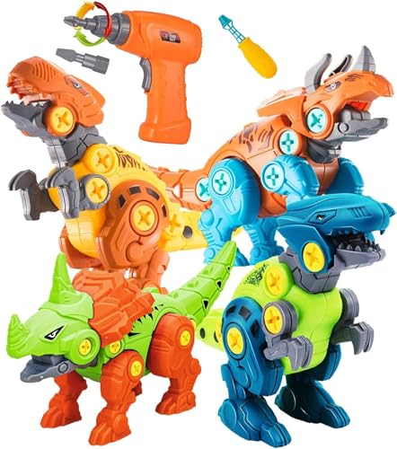 STAY GENT Dinosaurier Spielzeug für Kinder mit Elektrobohrer, 4 Packungen DIY Dinosaurier Pädagogische STEM Spielzeug, Dinosaurier Spielzeug für 3-7 Jahre Alt Jungen und Mädchen STAY GENT Dinosaurier Spielzeug für Kinder mit Elektrobohrer, 4 Packungen DIY Dinosaurier Pädagogische STEM Spielzeug, Dinosaurier Spielzeug für 3-7 Jahre Alt Jungen und Mädchen von STAY GENT