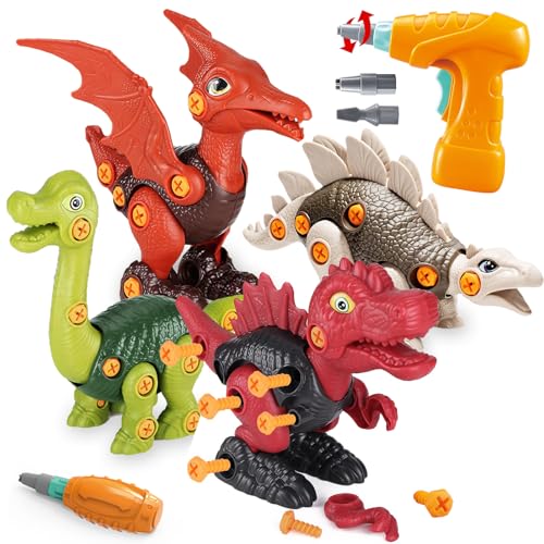 STAY GENT Dinosaurier Spielzeug mit Elektrobohrer für Kinder, 4 Stück STEM Gebäude Bildung Geschenke für Jungen Mädchen 3 4 5 6 7 Jahre alte STAY GENT Dinosaurier Spielzeug mit Elektrobohrer für Kinder, 4 Stück STEM Gebäude Bildung Geschenke für Jungen Mädchen 3 4 5 6 7 Jahre alte von STAY GENT