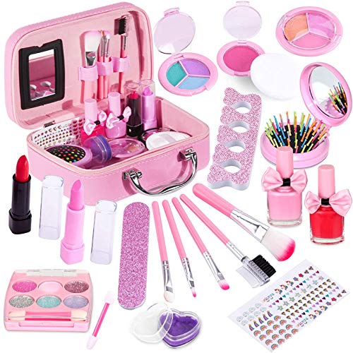 STAY GENT Kinderschminke für Mädchen, Make up Set mit Niedlich Kosmetika Tasche Spielzeug, Waschbar Spielen Schminke Kinder Geschenke für Kinder Kleine Prinzessin STAY GENT Kinderschminke für Mädchen, Make up Set mit Niedlich Kosmetika Tasche Spielzeug, Waschbar Spielen Schminke Kinder Geschenke für Kinder Kleine Prinzessin von STAY GENT