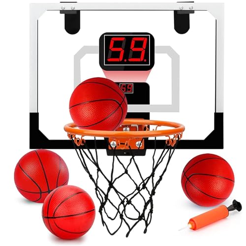 STAY GENT Mini Basketballkorb Outdoor Indoor Kinder fürs Zimmer mit Ball, Kinder Mini Hoop tür Basketball Korb Outside Wandmontage mit Elektronische Anzeigetafel 4 Balls Ballnetz für Schlafzimmer STAY GENT Mini Basketballkorb Outdoor Indoor Kinder fürs Zimmer mit Ball, Kinder Mini Hoop tür Basketball Korb Outside Wandmontage mit Elektronische Anzeigetafel 4 Balls Ballnetz für Schlafzimmer von STAY GENT
