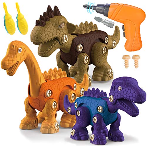 STAY GENT Montage Dinosaurier Spielzeug für Kinder mit Elektrische Bohrmaschine, 3 Packungen DIY Brachiosaurus Pädagogische STEM Baustelle Spielzeug Geschenke für 3 4 5 6 7 Jahre Jungen Mädchen STAY GENT Montage Dinosaurier Spielzeug für Kinder mit Elektrische Bohrmaschine, 3 Packungen DIY Brachiosaurus Pädagogische STEM Baustelle Spielzeug Geschenke für 3 4 5 6 7 Jahre Jungen Mädchen von STAY GENT