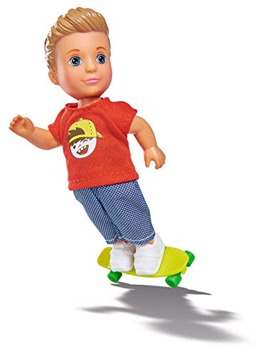 Simba 105733070 - Evi Love Skate Timmy, Evis Freund, in coolem Outfit mit Skateboard, Ankleidepuppe, 12cm, für Kinder ab 3 Jahren Simba 105733070 - Evi Love Skate Timmy, Evis Freund, in coolem Outfit mit Skateboard, Ankleidepuppe, 12cm, für Kinder ab 3 Jahren von STEFFI LOVE