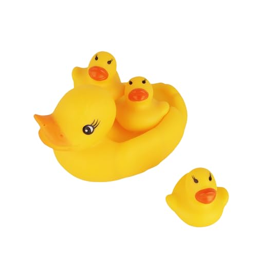 4 Stück Gummienten Gummi Enten - Interaktive Badespielzeug Baby, Sicherheitsmaterial Badewannenspielzeug, Druck Simulation Echte Ente Rufen, Puzzle Kleinkinder Pool Spielzeug, Glatter Wasserspaß 4 Stück Gummienten Gummi Enten - Interaktive Badespielzeug Baby, Sicherheitsmaterial Badewannenspielzeug, Druck Simulation Echte Ente Rufen, Puzzle Kleinkinder Pool Spielzeug, Glatter Wasserspaß von STEFUEWILL17